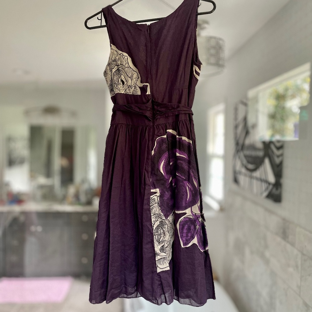 Lithe purple cotton dress